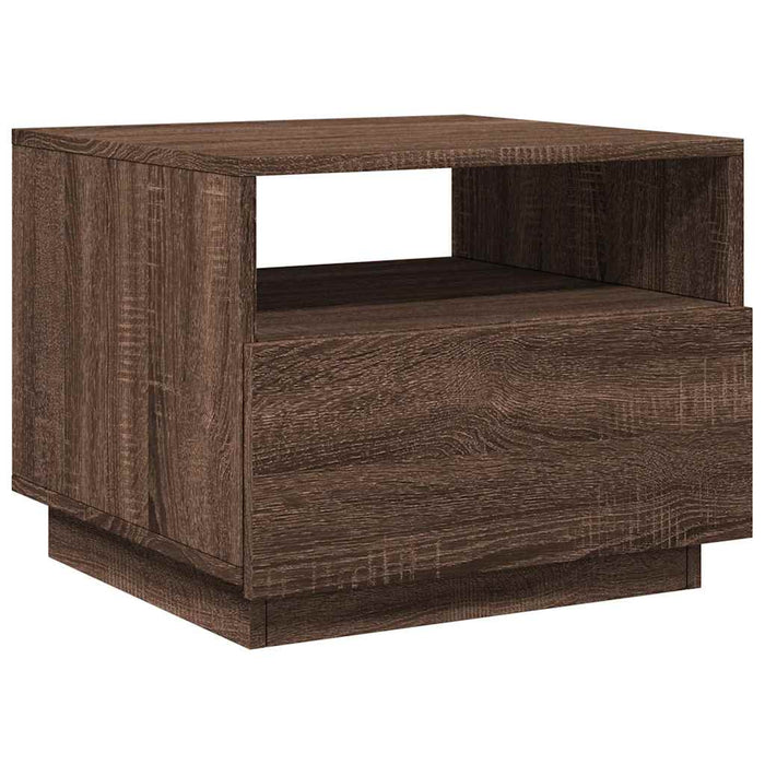 Măsuță de cafea cu lumini LED, stejar maro, 50x49x40 cm - WALTI WALTI