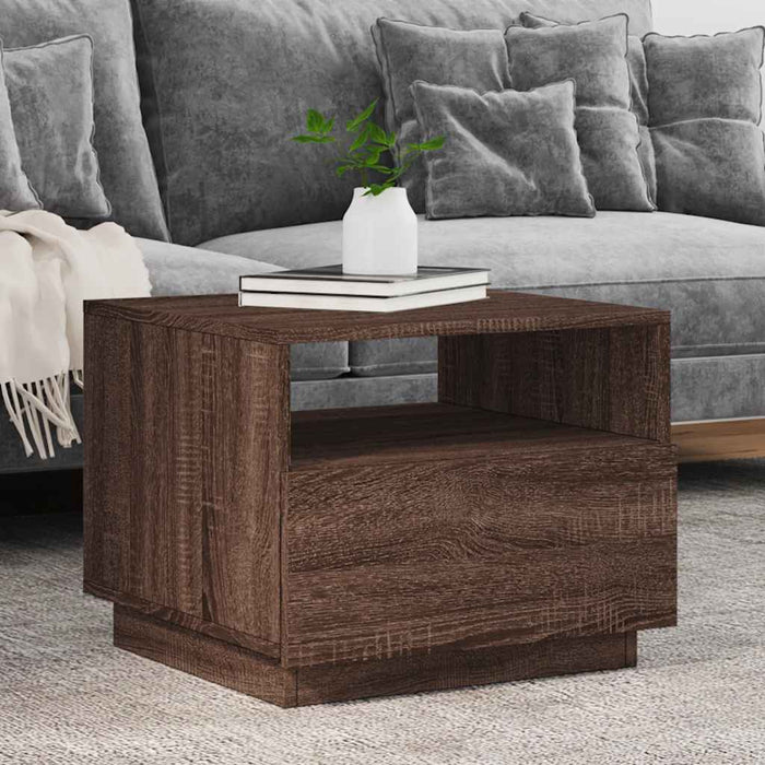 Măsuță de cafea cu lumini LED, stejar maro, 50x49x40 cm - WALTI WALTI