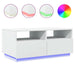 Măsuță de cafea cu lumini LED, alb, 90x49x40 cm - WALTI WALTI