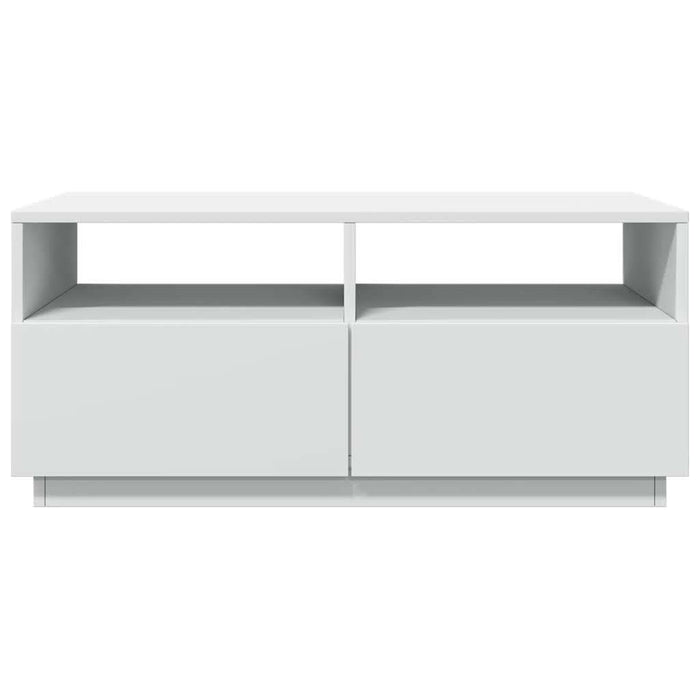 Măsuță de cafea cu lumini LED, alb, 90x49x40 cm - WALTI WALTI