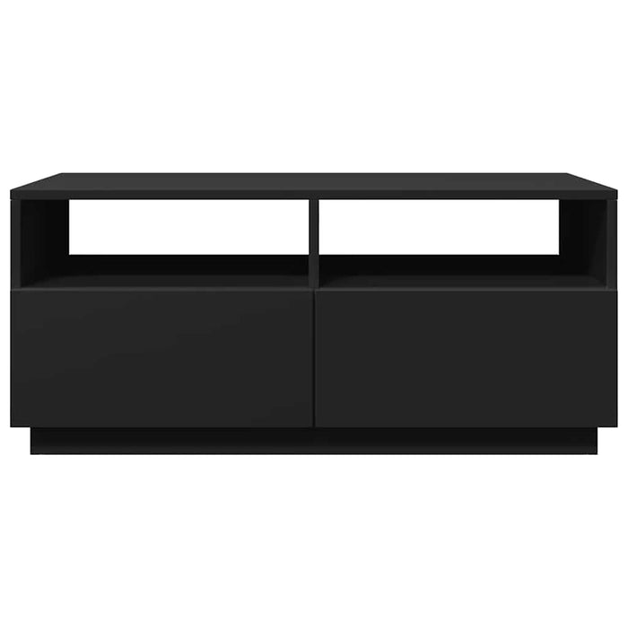 Măsuță de cafea cu lumini LED, negru, 90x49x40 cm - WALTI WALTI