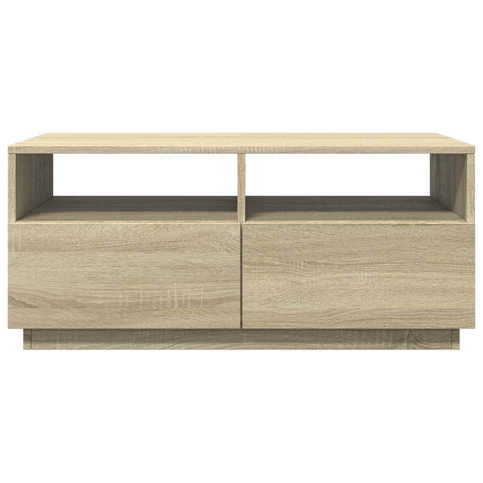 Măsuță de cafea cu lumini LED, stejar sonoma, 90x49x40 cm - WALTI WALTI