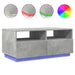 Măsuță de cafea cu lumini LED, gri beton, 90x49x40 cm - WALTI WALTI