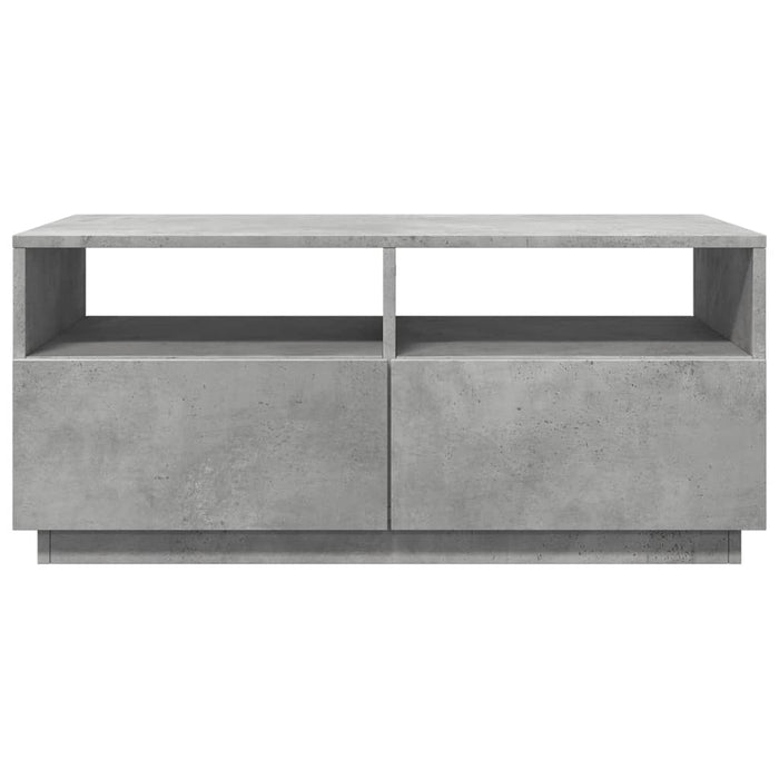 Măsuță de cafea cu lumini LED, gri beton, 90x49x40 cm - WALTI WALTI
