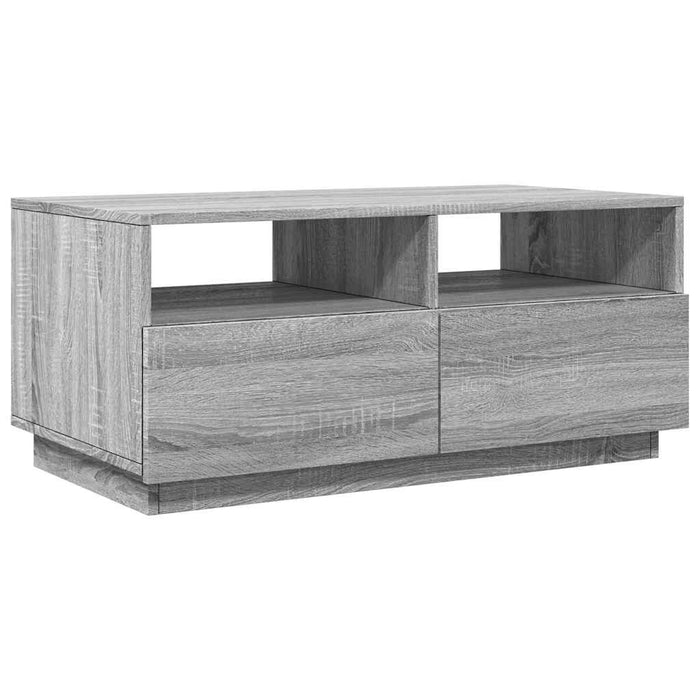 Măsuță de cafea cu lumini LED, gri sonoma, 90x49x40 cm WALTI