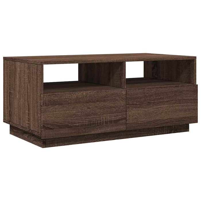 Măsuță de cafea cu lumini LED, stejar maro, 90x49x40 cm - WALTI WALTI