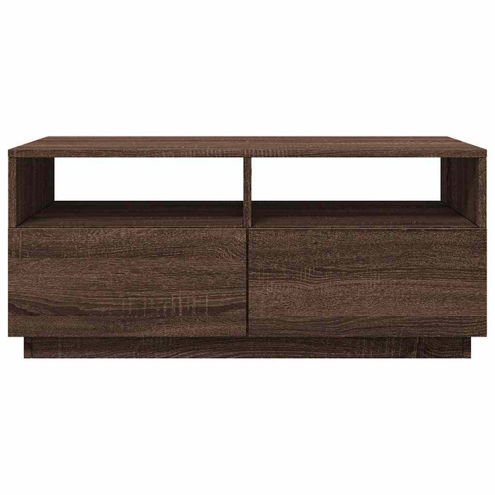Măsuță de cafea cu lumini LED, stejar maro, 90x49x40 cm - WALTI WALTI
