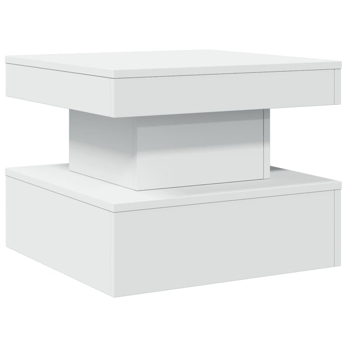 Măsuță de cafea cu lumini LED, alb, 50x50x40 cm - WALTI WALTI