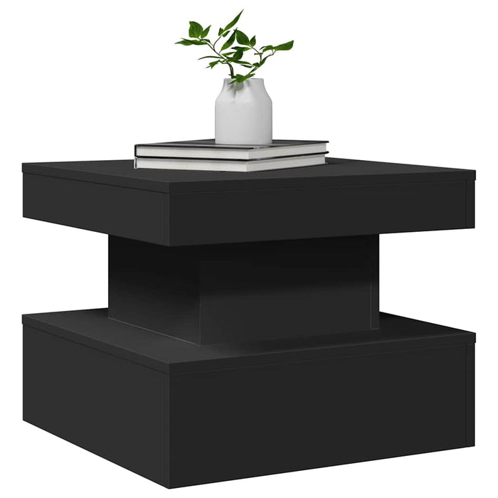 Măsuță de cafea cu lumini LED, negru, 50x50x40 cm - WALTI WALTI