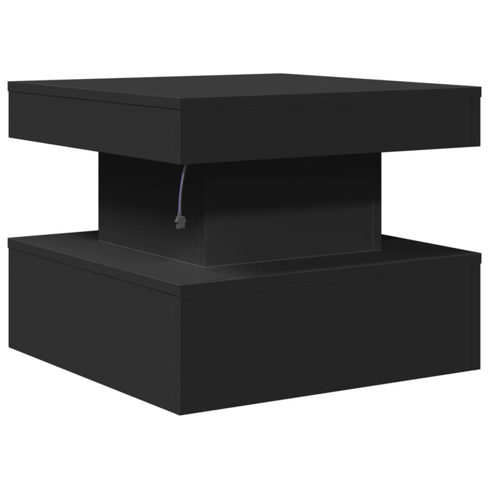 Măsuță de cafea cu lumini LED, negru, 50x50x40 cm - WALTI WALTI