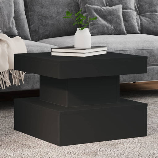 Măsuță de cafea cu lumini LED, negru, 50x50x40 cm - WALTI WALTI