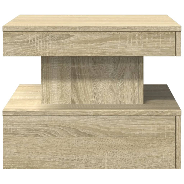Măsuță de cafea cu lumini LED, stejar sonoma, 50x50x40 cm - WALTI WALTI