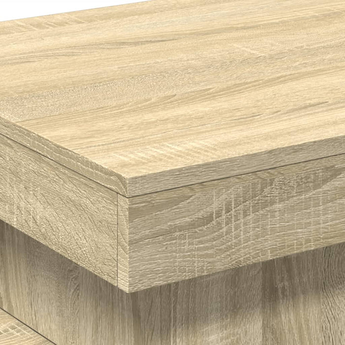 Măsuță de cafea cu lumini LED, stejar sonoma, 50x50x40 cm - WALTI WALTI