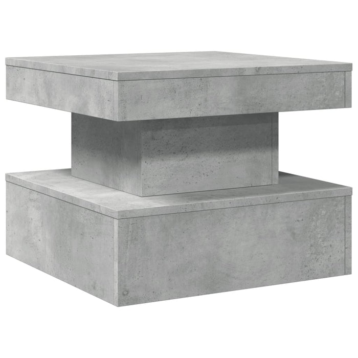 Măsuță de cafea cu lumini LED, gri beton, 50x50x40 cm - WALTI WALTI