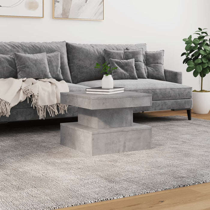 Măsuță de cafea cu lumini LED, gri beton, 50x50x40 cm - WALTI WALTI