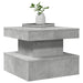 Măsuță de cafea cu lumini LED, gri beton, 50x50x40 cm - WALTI WALTI
