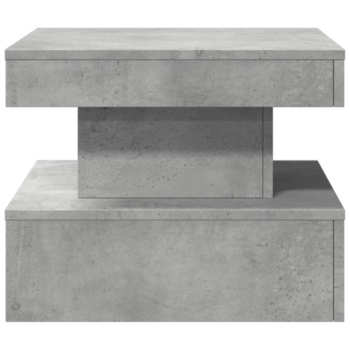 Măsuță de cafea cu lumini LED, gri beton, 50x50x40 cm - WALTI WALTI