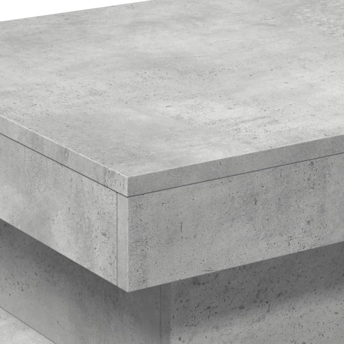 Măsuță de cafea cu lumini LED, gri beton, 50x50x40 cm - WALTI WALTI