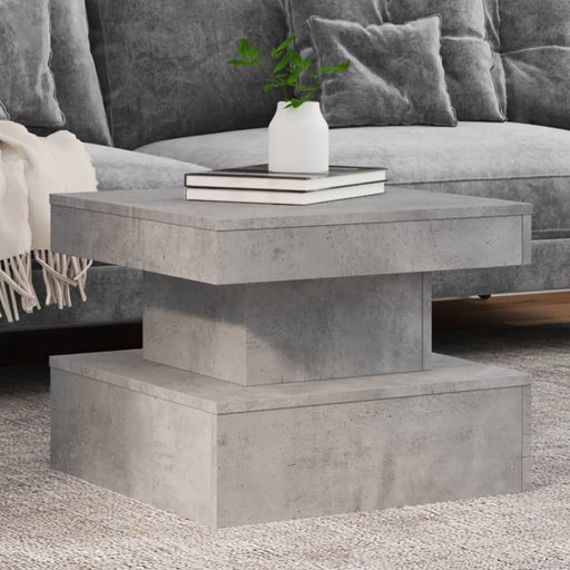 Măsuță de cafea cu lumini LED, gri beton, 50x50x40 cm - WALTI WALTI
