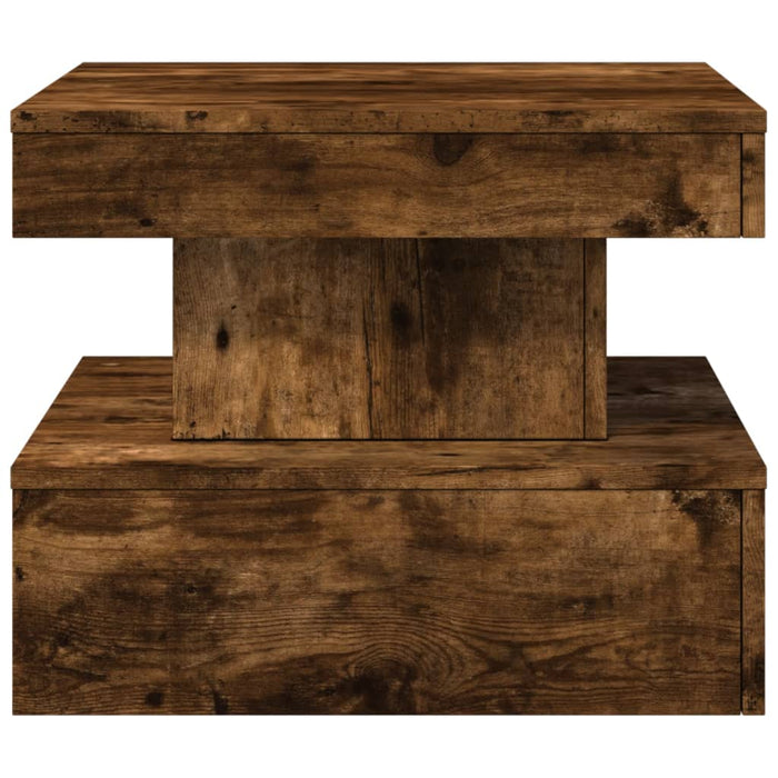 Măsuță de cafea cu lumini LED, stejar fumuriu, 50x50x40 cm - WALTI WALTI