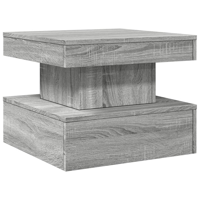 Măsuță de cafea cu lumini LED, gri sonoma, 50x50x40 cm - WALTI WALTI