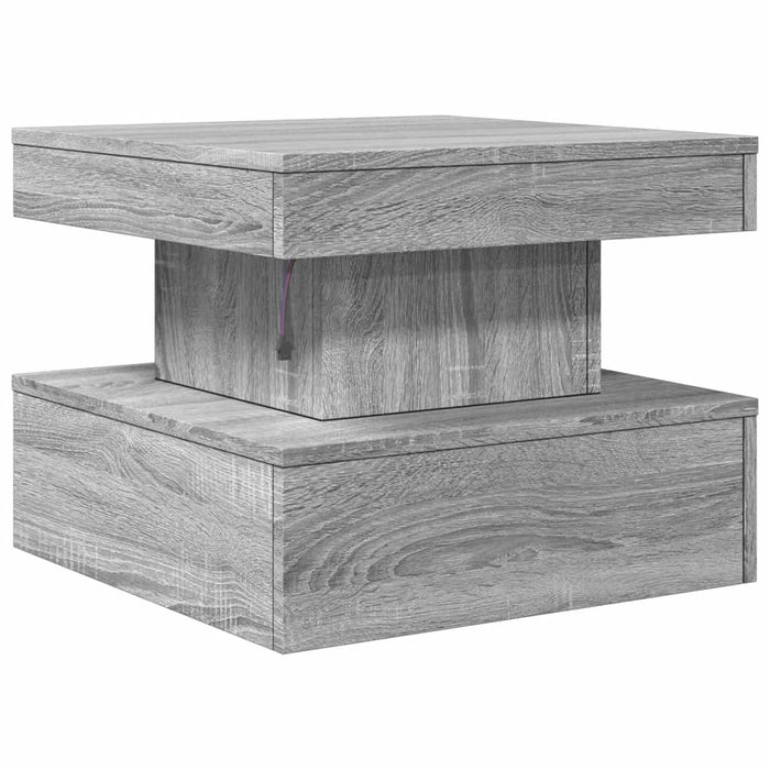Măsuță de cafea cu lumini LED, gri sonoma, 50x50x40 cm - WALTI WALTI