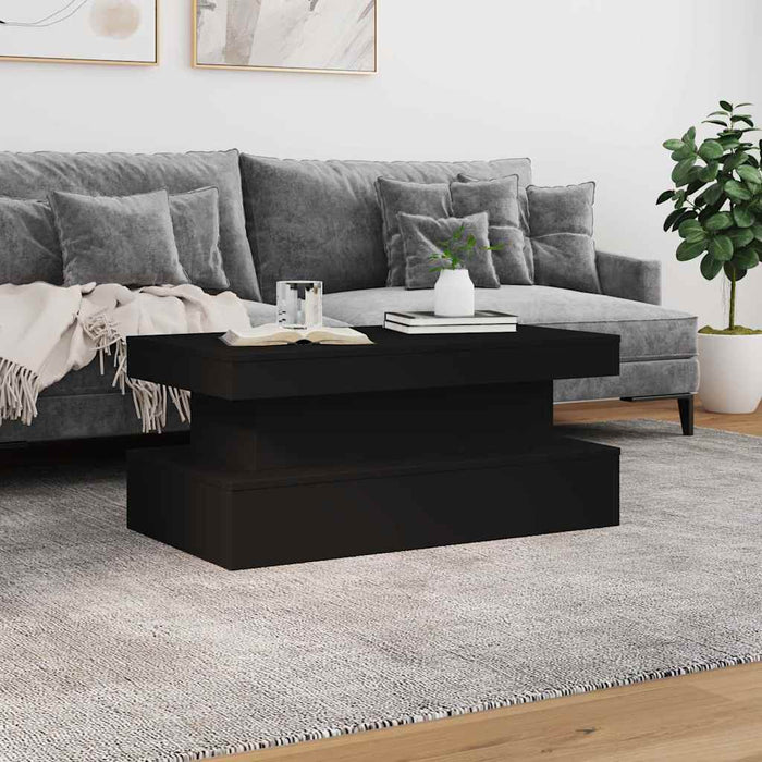 Măsuță de cafea cu lumini LED, negru, 90x50x40 cm - WALTI WALTI