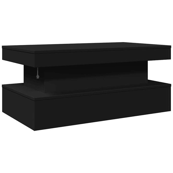 Măsuță de cafea cu lumini LED, negru, 90x50x40 cm - WALTI WALTI