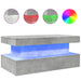 Măsuță de cafea cu lumini LED, gri beton, 90x50x40 cm - WALTI WALTI