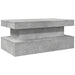 Măsuță de cafea cu lumini LED, gri beton, 90x50x40 cm - WALTI WALTI