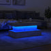 Măsuță de cafea cu lumini LED, gri beton, 90x50x40 cm - WALTI WALTI