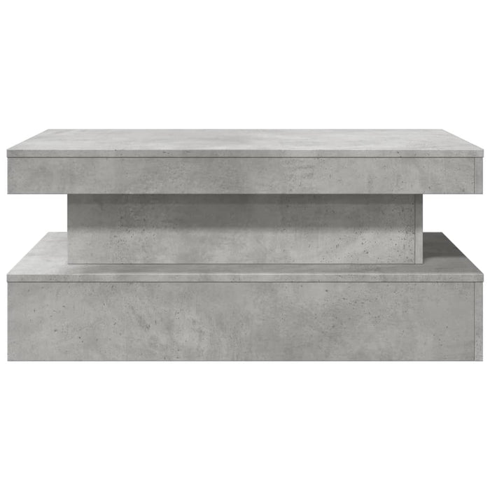 Măsuță de cafea cu lumini LED, gri beton, 90x50x40 cm - WALTI WALTI