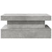 Măsuță de cafea cu lumini LED, gri beton, 90x50x40 cm - WALTI WALTI