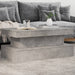 Măsuță de cafea cu lumini LED, gri beton, 90x50x40 cm - WALTI WALTI