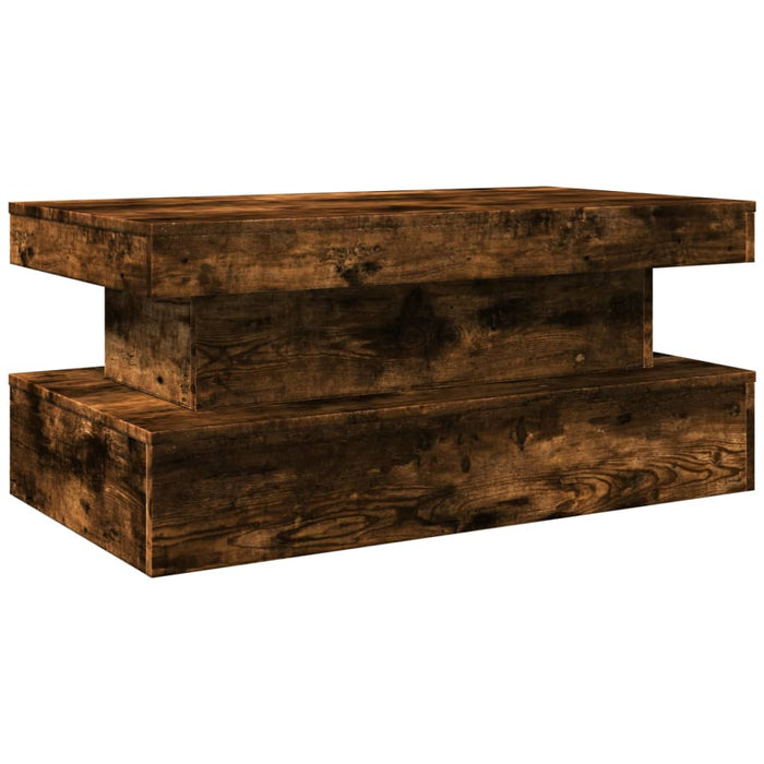 Măsuță de cafea cu lumini LED, stejar sonoma, 90x50x40 cm - WALTI WALTI