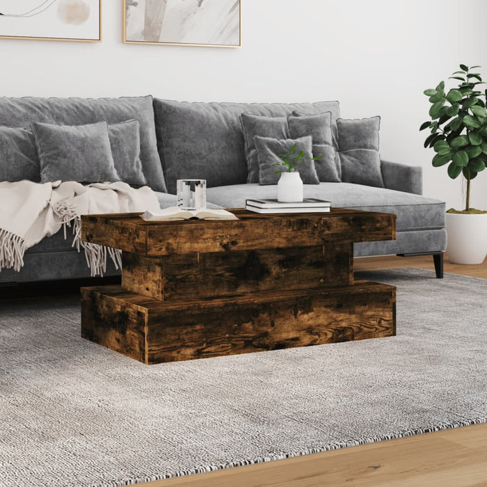 Măsuță de cafea cu lumini LED, stejar sonoma, 90x50x40 cm - WALTI WALTI