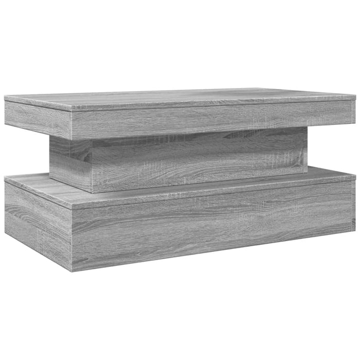 Măsuță de cafea cu lumini LED, gri sonoma, 90x50x40 cm - WALTI WALTI