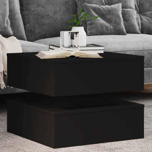 Măsuță de cafea cu lumini LED, negru, 50x50x40 cm - WALTI WALTI