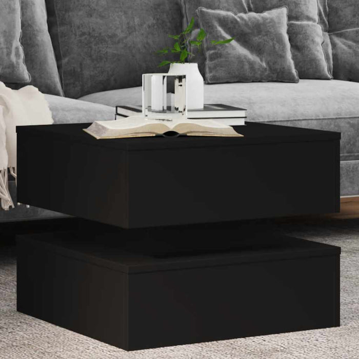 Măsuță de cafea cu lumini LED, negru, 50x50x40 cm - WALTI WALTI