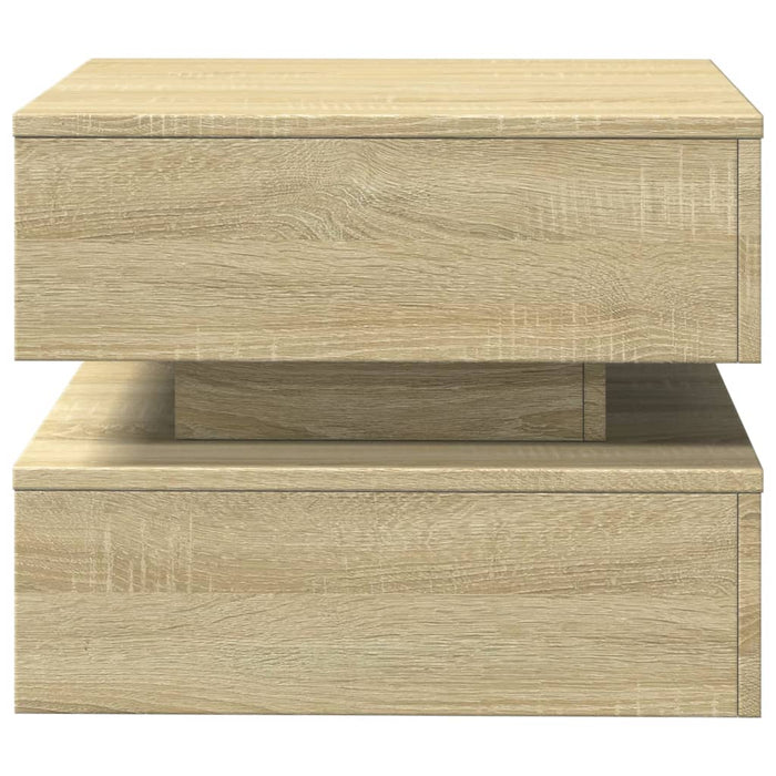 Măsuță de cafea cu lumini LED, stejar sonoma, 50x50x40 cm - WALTI WALTI