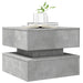 Măsuță de cafea cu lumini LED, gri beton, 50x50x40 cm - WALTI WALTI