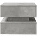 Măsuță de cafea cu lumini LED, gri beton, 50x50x40 cm - WALTI WALTI