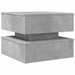 Măsuță de cafea cu lumini LED, gri beton, 50x50x40 cm - WALTI WALTI
