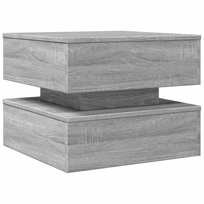 Măsuță de cafea cu lumini LED, gri sonoma, 50x50x40 cm - WALTI WALTI