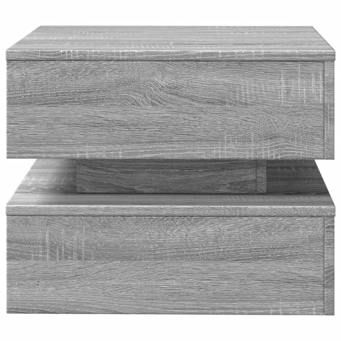 Măsuță de cafea cu lumini LED, gri sonoma, 50x50x40 cm - WALTI WALTI