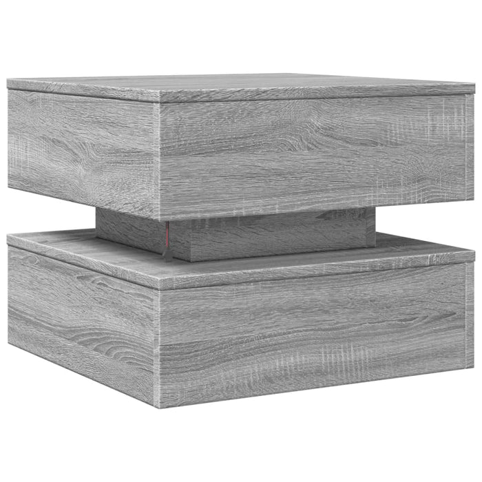 Măsuță de cafea cu lumini LED, gri sonoma, 50x50x40 cm - WALTI WALTI