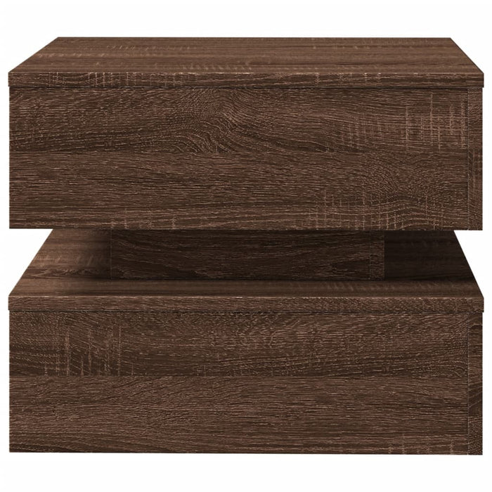Măsuță de cafea cu lumini LED, stejar maro, 50x50x40 cm - WALTI WALTI