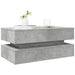 Măsuță de cafea cu lumini LED, gri beton, 90x50x40 cm - WALTI WALTI