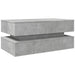 Măsuță de cafea cu lumini LED, gri beton, 90x50x40 cm - WALTI WALTI