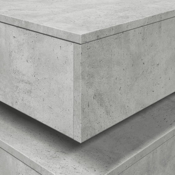 Măsuță de cafea cu lumini LED, gri beton, 90x50x40 cm - WALTI WALTI